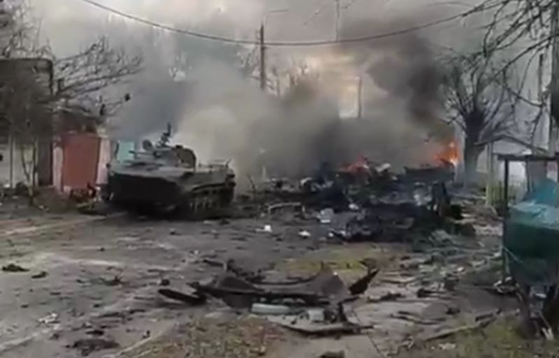 ЗСУ знищили колону техніки окупантів на Київщині
